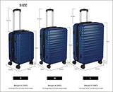 Amazonbasics Hardside Spinner Luggage - 24-Inch, Light Blue