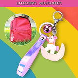 RLGPBON Unicorn Gifts for Girl Drawstring Backpack/Makeup Bag/Unicorn Pendant Necklace/Bracelet/Hair Ties