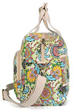 Malirona Canvas Overnight Bag Women Weekender Bag Carry On Travel Duffel Bag Floral Design (Flower)