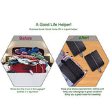 Yamiu Travel Shoe Bags Set Of 4 Waterproof Nylon With Zipper For Men & Women (Black)