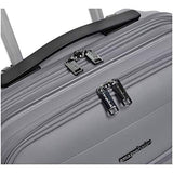 AmazonBasics Hybrid Exterior Carry-On Expandable Spinner Luggage Suitcase - 20 Inch, Grey