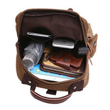 ABage Unisex Canvas Backpack Small Vintage Army Crossbody Sling Bag Purse School Bag, Burgundy