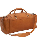 Piel Leather 24In Duffel With Pockets, Saddle, One Size