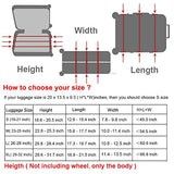 HoJax Spandex Travel Luggage Cover, Suitcase Protector Bag Fits 19-21 Inch Luggage Black