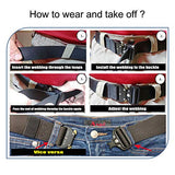 PuPeiLife Military Tactical Travel Money Belt - Hidden Pocket Concealed Money Belt for Man Suitable Waist Circumference 28 to 42 Inches Included Paracord Outdoor Keychain Hook - Black 2 Packs