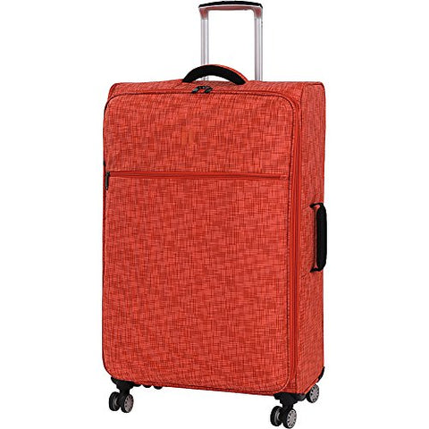 it luggage 30.5" Stitched Squares 8 Wheel Lightweight Expandable Spinner, Orange
