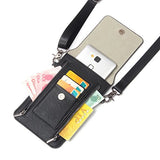 Leather Hicking Messenger Shoulder Bag, Rosa Schleife Practical Ladies Men Double Layer Zipper