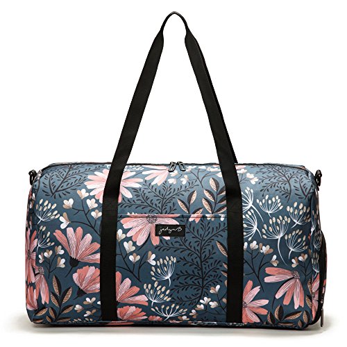 Jadyn B 22" Women'S Weekender Duffel Bag With Shoe Pocket, Navy Floral
