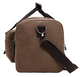 Large Capacity Canvas Unisex Travel Duffel Bag Shoulder Handbag Weekend Bag w/ Strap