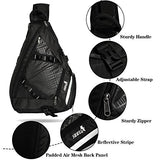 SEEU 32L Oversized Sling Bag Backpack, Crossbody Bag Gym Backpack Outdoor Hiking Travel Bag for Men
