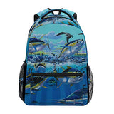 Stylish Tuna Yellowfin Fish Backpack- Lightweight School College Travel Bags, ChunBB 16" x 11.5" x 8"