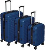 Amazonbasics Hardside Spinner Luggage - 3 Piece Set (20", 24", 28"), Navy
