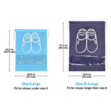 10 Pcs Travel Dust-Proof Shoe Bags With Drawstring And Transparent Window Shoe Organizer Space
