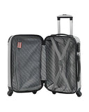 Dejuno Neato 3-Piece Hardside Spinner Combination Lock Luggage Set, Silver