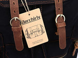 Berchirly Casual Unisex Vintage Canvas Laptop Backpack Rucksack Travel Bookbag Black