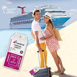 Cruise Luggage Tags Etag Holders Zip Seal and Steel Loops Thick PVC