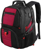 Extra Large Backpack,18.4 Laptop Backpack with USB Port,Travel Backpack for Women with Luggage Sleeve,TSA Friendly Big College Bag Business Computer Backpack Fit Most 18Inch Gaming Laptops,Red