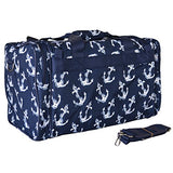 Ever Moda Anchor Medium Duffle Bag (Navy Blue)