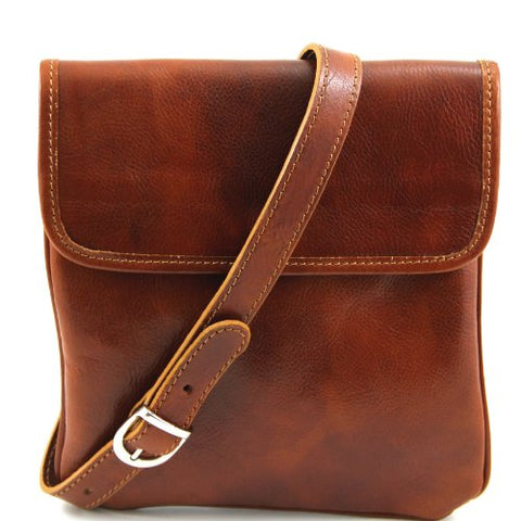 Tuscany Leather Joe Leather Crossbody Bag Honey Leather Bags For Men