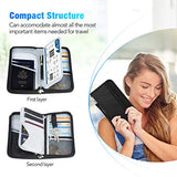 Vemingo Family Passport Holder RFID-Blocking Travel Wallet Ticket Holder Document Organizer with