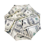 Reverse Umbrella Money Dollar Windproof Anti-UV for Car Outdoor Use