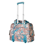 Olympia Deluxe Fashion Rolling Overnighter, Paisley, One Size