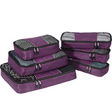 eBags Packing Cubes for Travel - 6pc Value Set - (Eggplant)