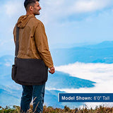 United States Marine Corps Army Heavyweight Canvas Messenger Shoulder Bag in Black & White