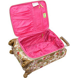 Lily Bloom Midsize 24" Expandable Design Pattern Luggage With Spinner Wheels For Woman (24in, Forest)