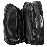 McKlein, I Series, LINCOLN PARK, Full Grain Cashmere Napa Leather, 15" Leather Three-Way Backpack Laptop Briefcase, Black (41655)