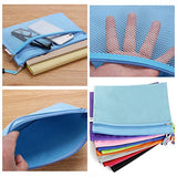 GADIEMKENSD A5 Zip Bags Mesh File Pockets with Waterproof Canvas Pouch Fit for Offices Stationery