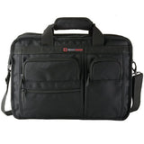 Alpine Swiss Conrad Messenger Bag 15.6 Inch Laptop Briefcase with Tablet Sleeve Black