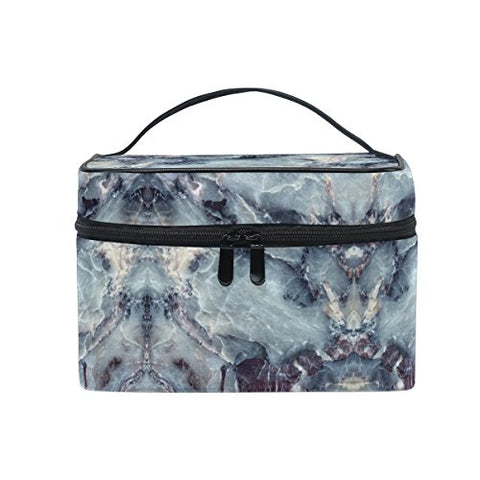 Makeup Bag Vintage Sea Marble Travel Cosmetic Bags Organizer Train Case Toiletry Make Up Pouch