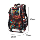 Attacks on Titans Backpack,USB Charging Port Laptop Backpack,Casual Travel Backpack Multipurpose Computer Bag Large black College Bookbag