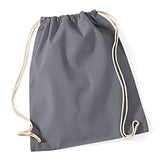 Westford Mill Cotton Lightweight Draw String Gym Sac Bag - Surf Blue