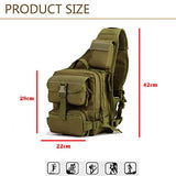 Tactical Military Daypack Sling Chest Pack Bag Molle Laptop Backpack Large Crossbody Bag (ACU camo)