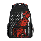 Bass Fishing Lure And American Flag Casual Backpack Bag, Fashion Lightweight Backpacks for Children's Gifts