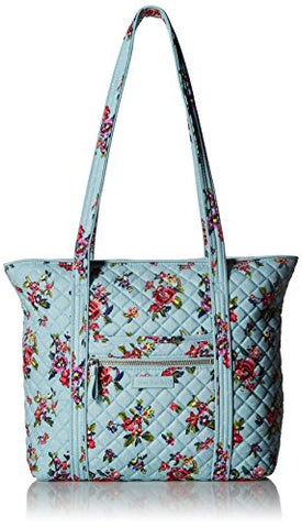 Vera Bradley Iconic Small Vera Tote, Signature Cotton, water bouquet
