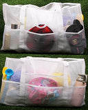 Mesh X-Large Tank Beach Bag,White Reusable Shopping Bag,Grocery Picnic Pool