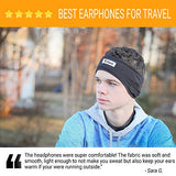 CozyPhones Sleep Headphones & Travel Bag, Lycra Cool Mesh Lining and Ultra Thin Speakers. Perfect for Sleeping, Sports, Air Travel, Meditation and Relaxation - Black