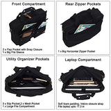 Veegul 17 Inch Multifunctional Canvas Laptop Bag Computer Messenger Shoulder Bags Black Vg