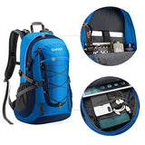 Gonex Updated 35L Hiking Backpack, Camping Outdoor Trekking Daypack, Waterproof and Backpack Cover Included (Blue)