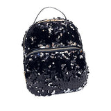 ABage Women's Mini Backpack Purse Chic Sequin PU Leather School Casual Daypacks, Black