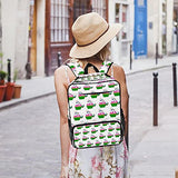 LORVIES Cupcake Unicorn School Bag for Student Bookbag Women Travel Backpack Casual Daypack Travel Hiking Camping