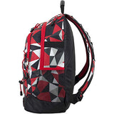 Fuel Terra Sport Spacious School Backpack with Front Bungee, Red Geo