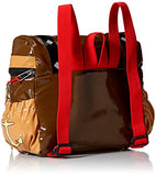 Kidorable Toddler (7 x 10 inches) Brown Pirate, Fun Cutlass Zipper & 3D Embelishments Backpack