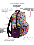 Disney Princess Emoji Girl's 16 Inch School Backpack Bag (One Size, Purple)