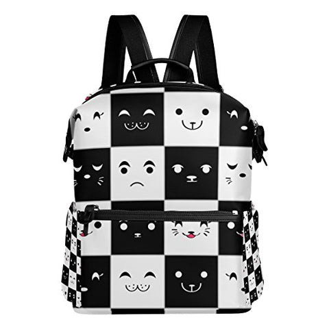 Colourlife Animal Face Stylish Casual Shoulder Backpacks Laptop School Bags Travel Multipurpose