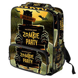 LORVIES Halloween Zombie Party School Bag for Student Bookbag Women Travel Backpack Casual Daypack Travel Hiking Camping