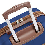 AmazonBasics Vienna Luggage Expandable Suitcase Spinner, 20-Inch Carry-On, Blue